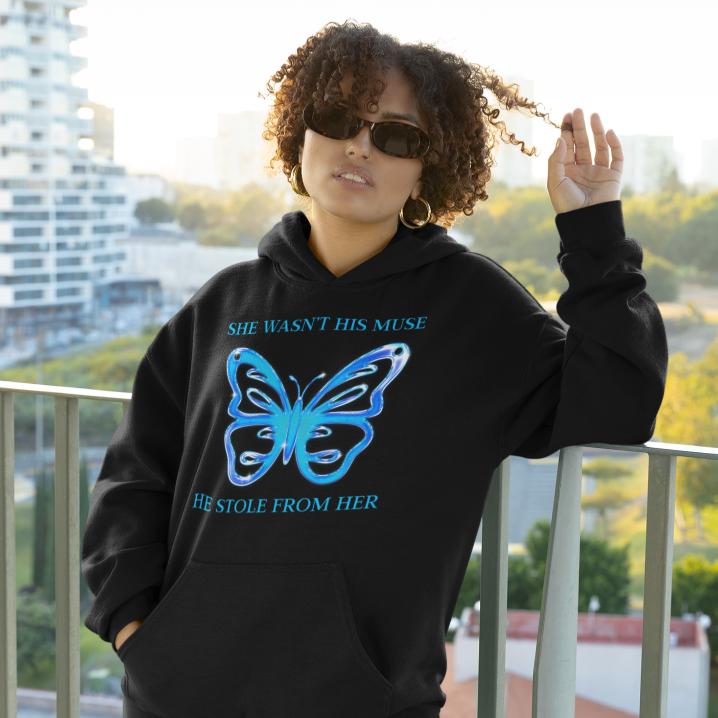 She Wasn’t His Muse He Stole From Her Unisex Feminist Hoodie - Shop Women’s Rights T-shirts - Feminist Trash Store