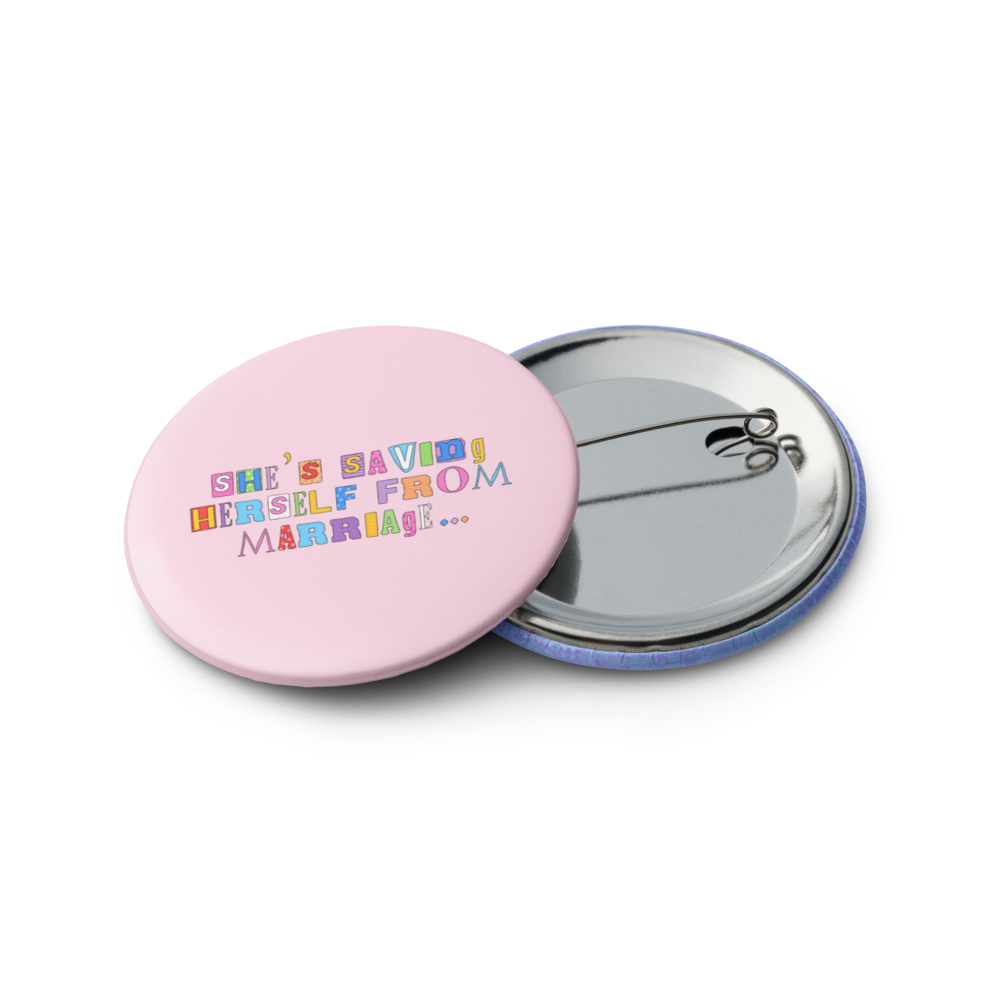 Set Of 5 Feminist Pin Buttons