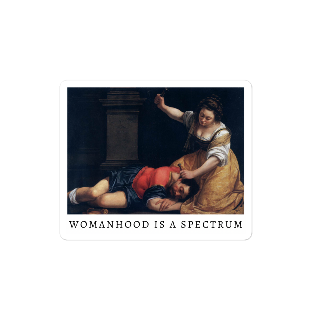 Womanhood Is A Spectrum sticker
