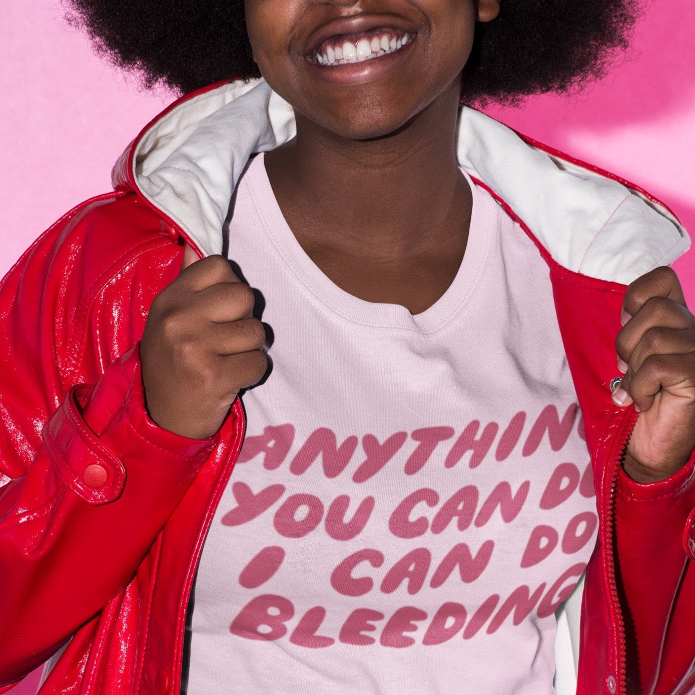 Anything You Can Do I Can Do Bleeding Short-Sleeve Unisex Feminist T shirt - Feminist Trash Store - Shop Women’s Rights T-shirts