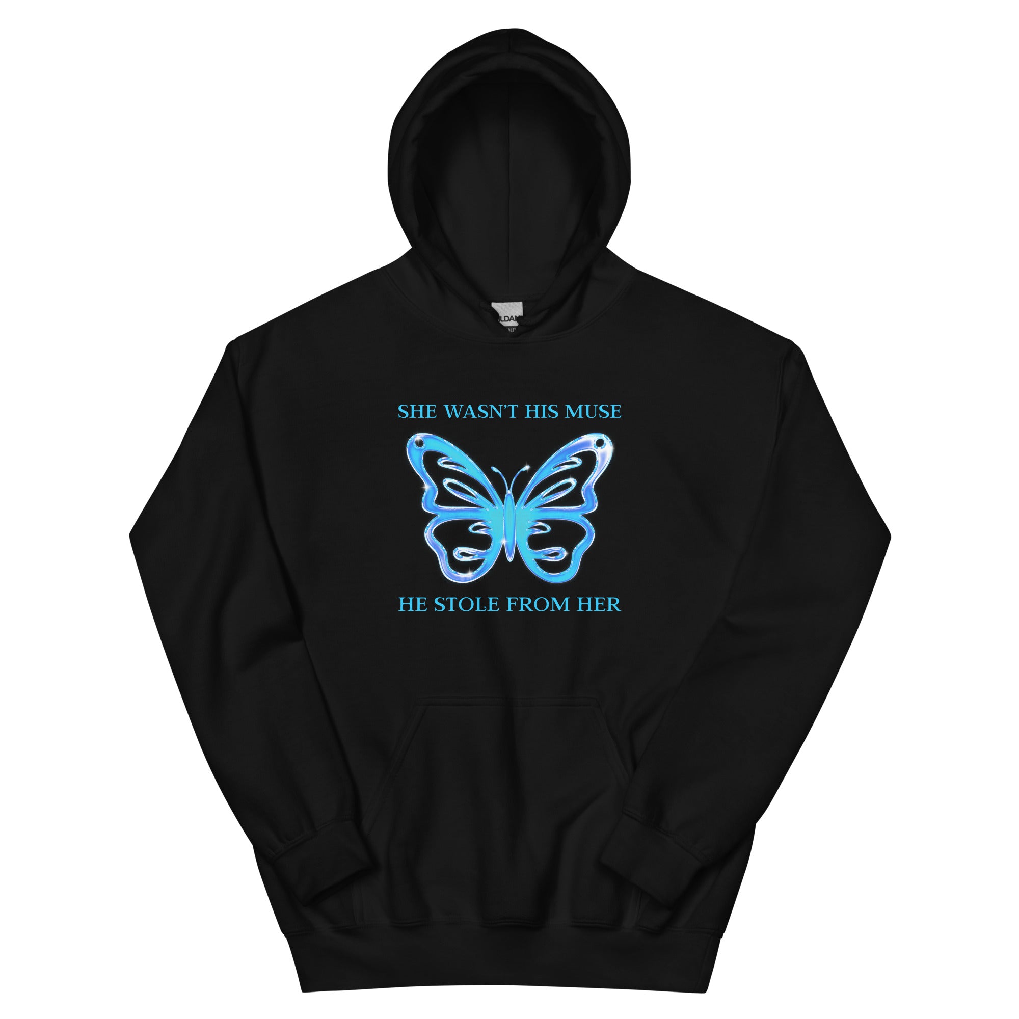 She Wasn’t His Muse He Stole From Her Unisex Feminist Hoodie - Shop Women’s Rights T-shirts - Feminist Trash Store - Black