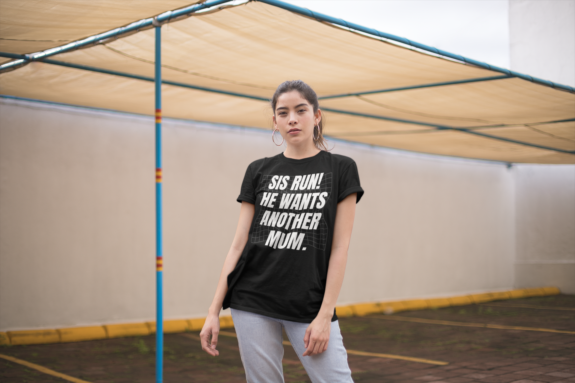 Sis Run! He Wants Another Mum. (UK/AU) Unisex Feminist T-shirt - Shop Women’s Rights T-shirts - Feminist Trash Store - Oversized Black Women’s Feminist Shirt
