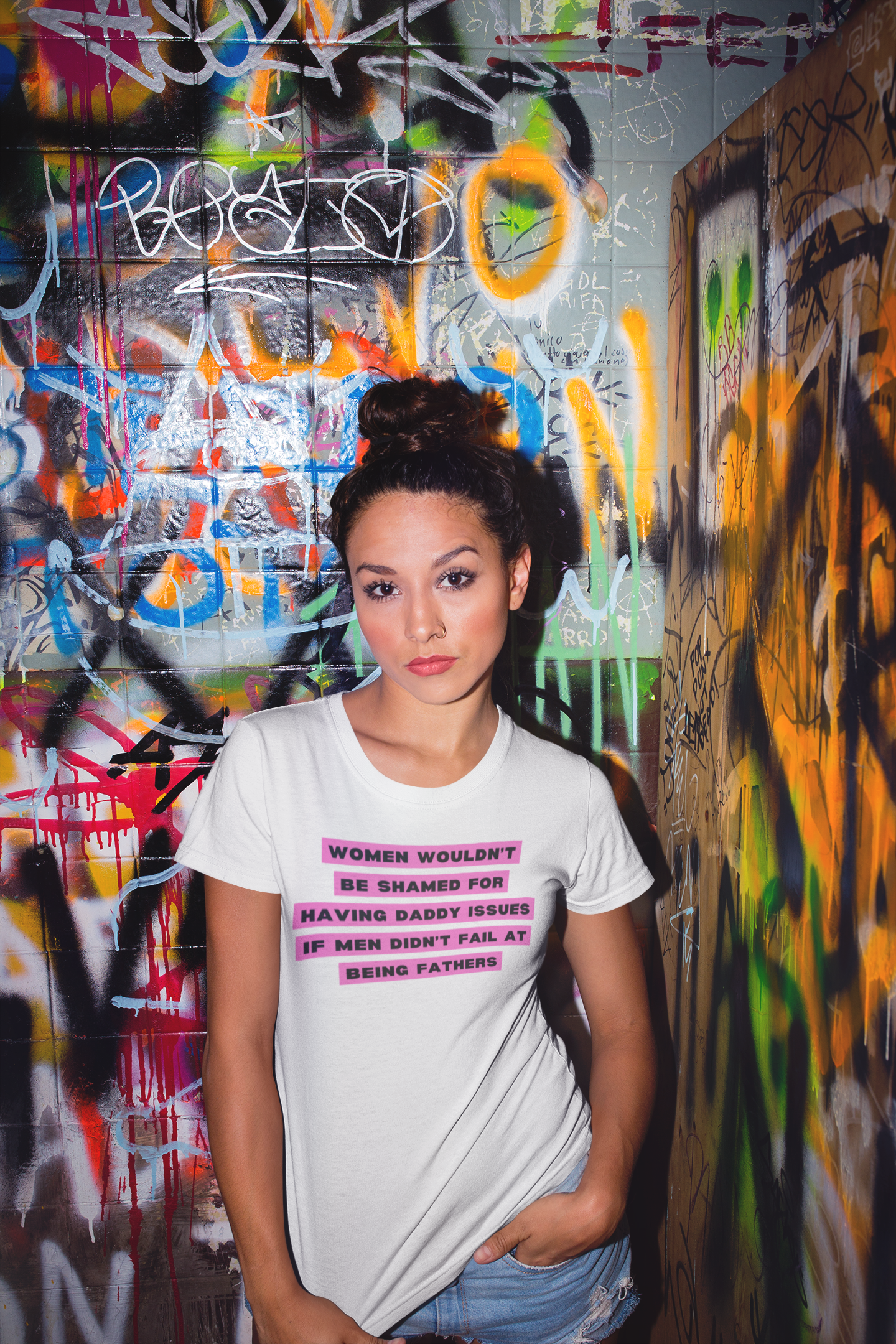 Daddy Issues Unisex Feminist T-shirt - Shop Women’s Rights T-shirts - Feminist Trash Store - White Women’s Shirt