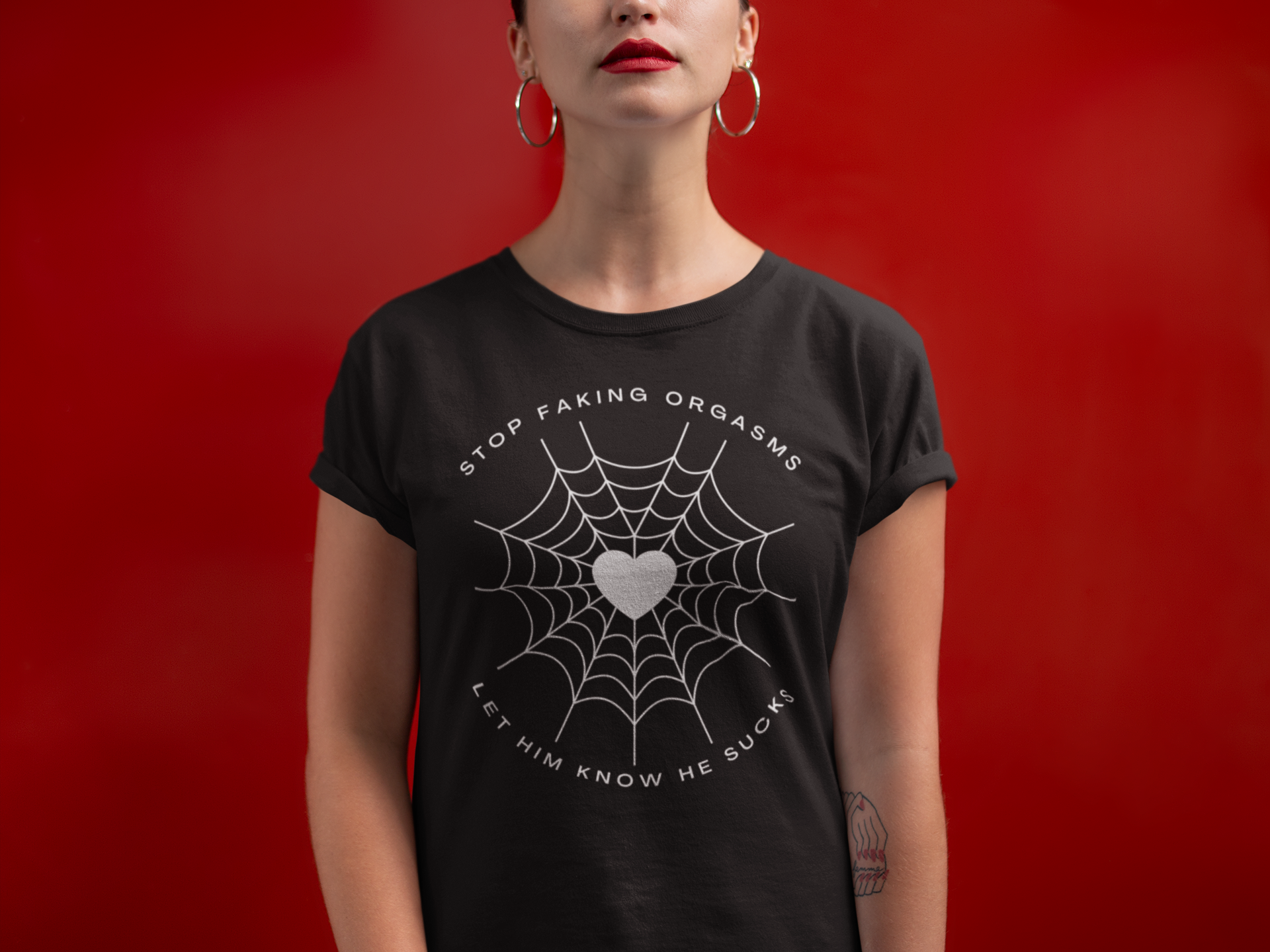 Stop Faking Orgasms Unisex Feminist T-shirt - Shop Women’s Rights T-shirts - Feminist Trash Store - Black Oversized Women’s Feminist Shirt