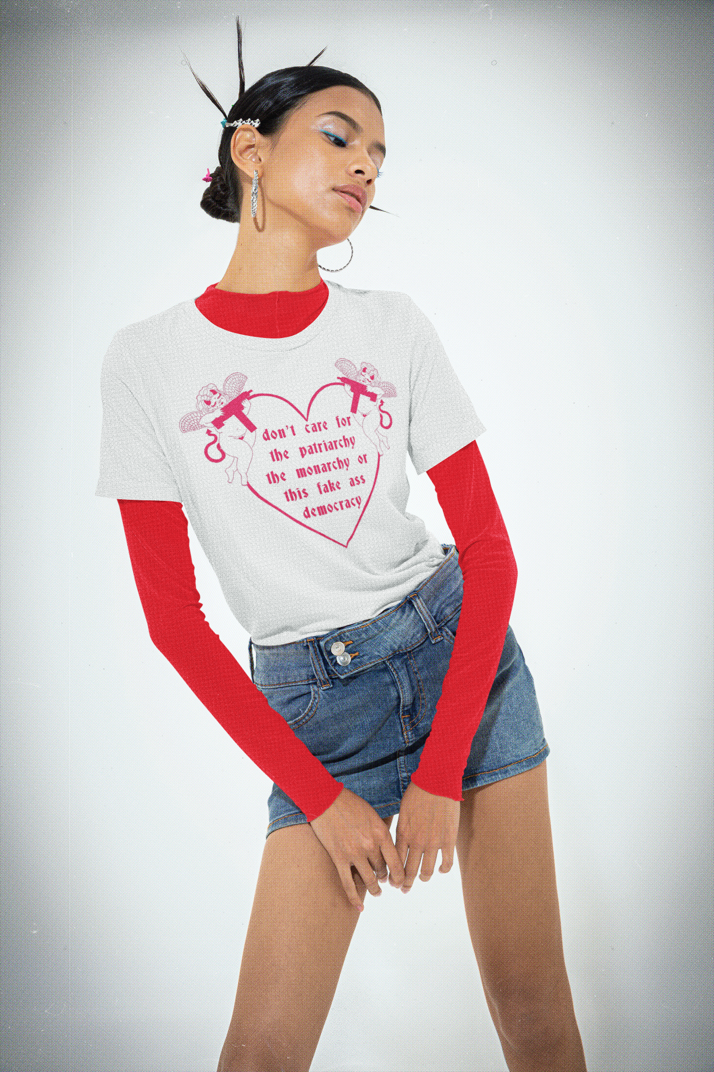 Don’t Care For The Patriarchy Unisex Feminist T-shirt - Shop Women’s Rights T-shirts - Feminist Trash Store - White Oversized Women’s Shirt