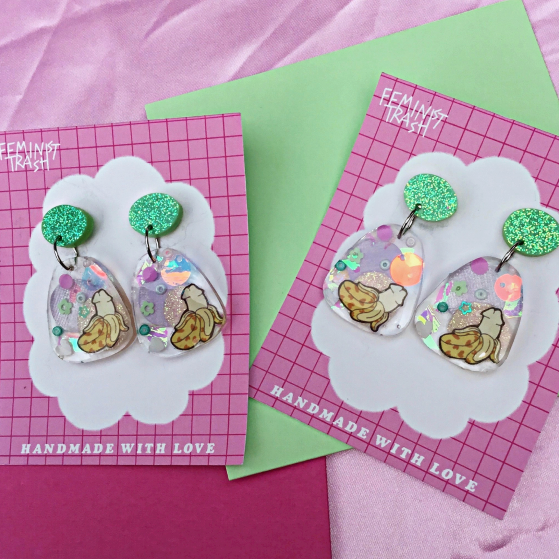 Banana Peen Dangle Earrings
