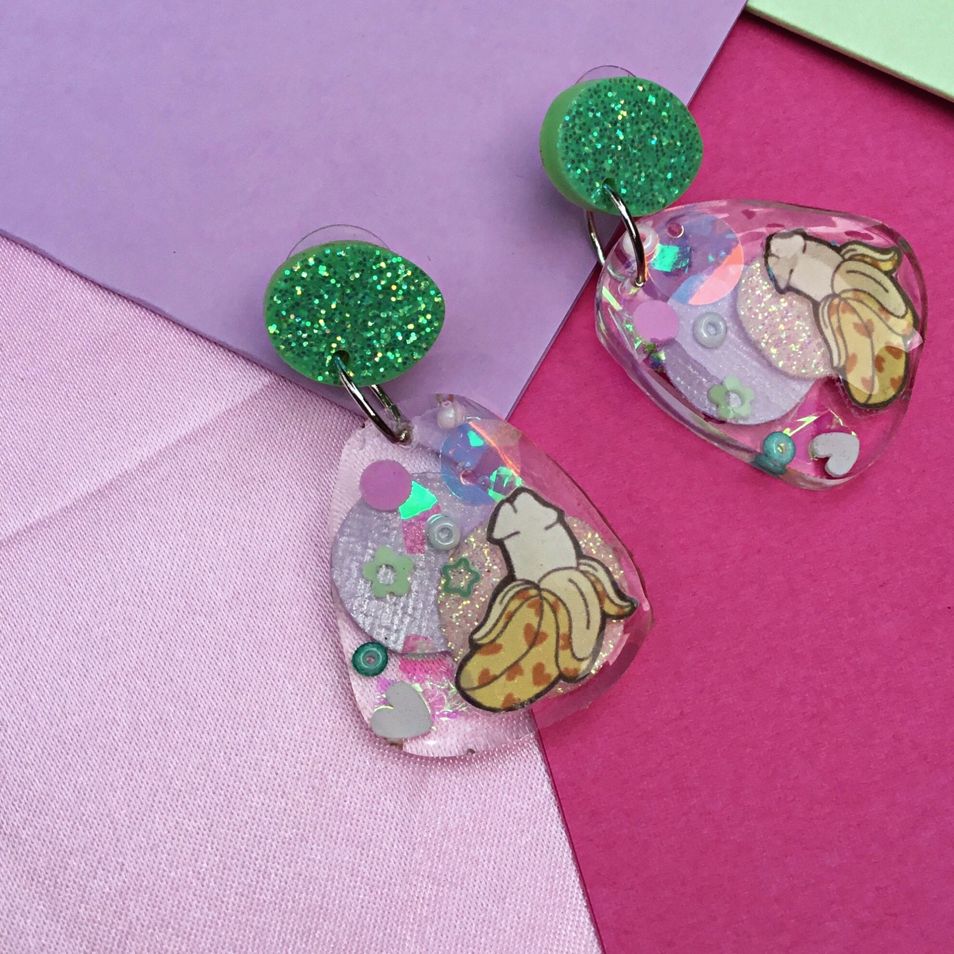 Banana Peen Dangle Earrings