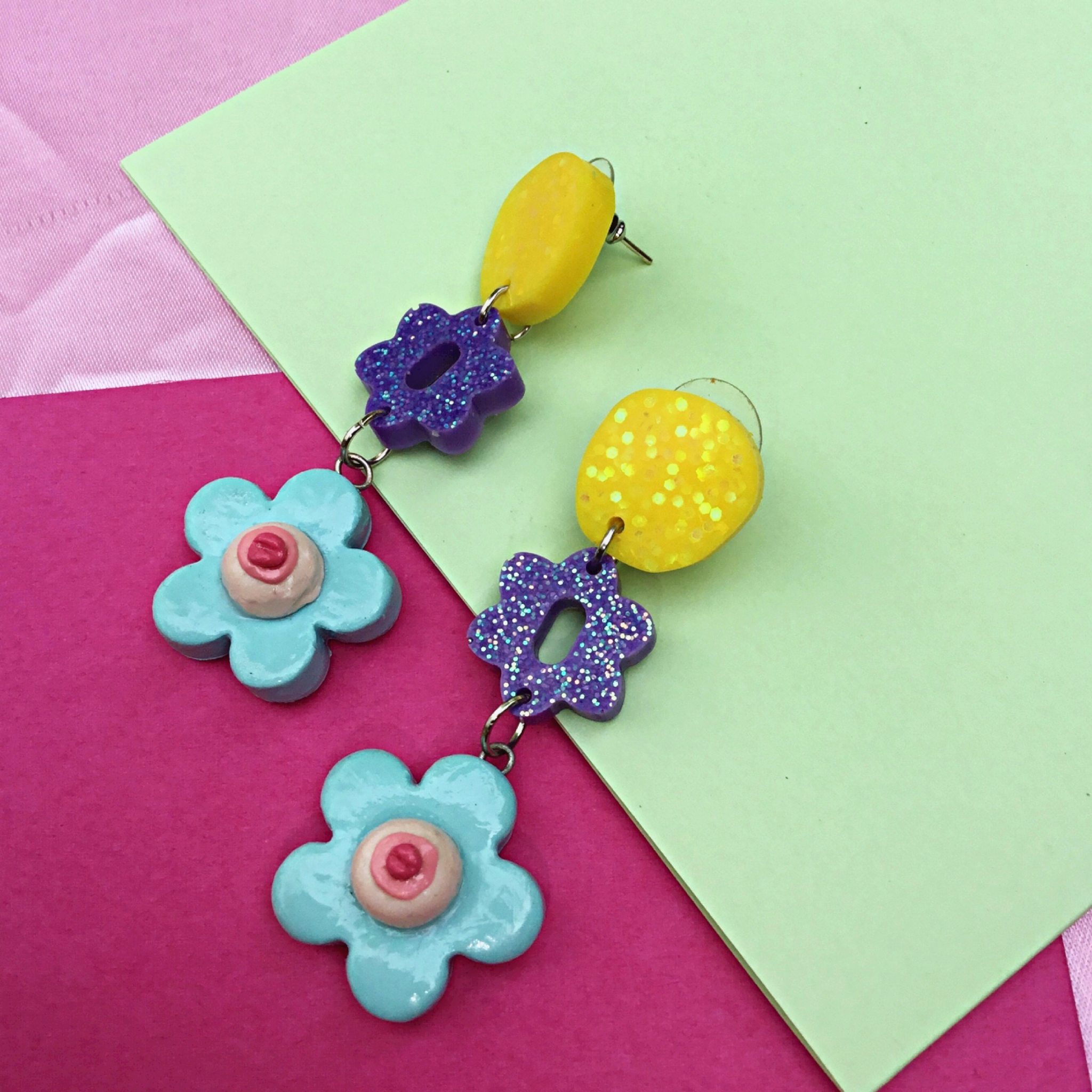 Daisy Titty Dangle Earrings