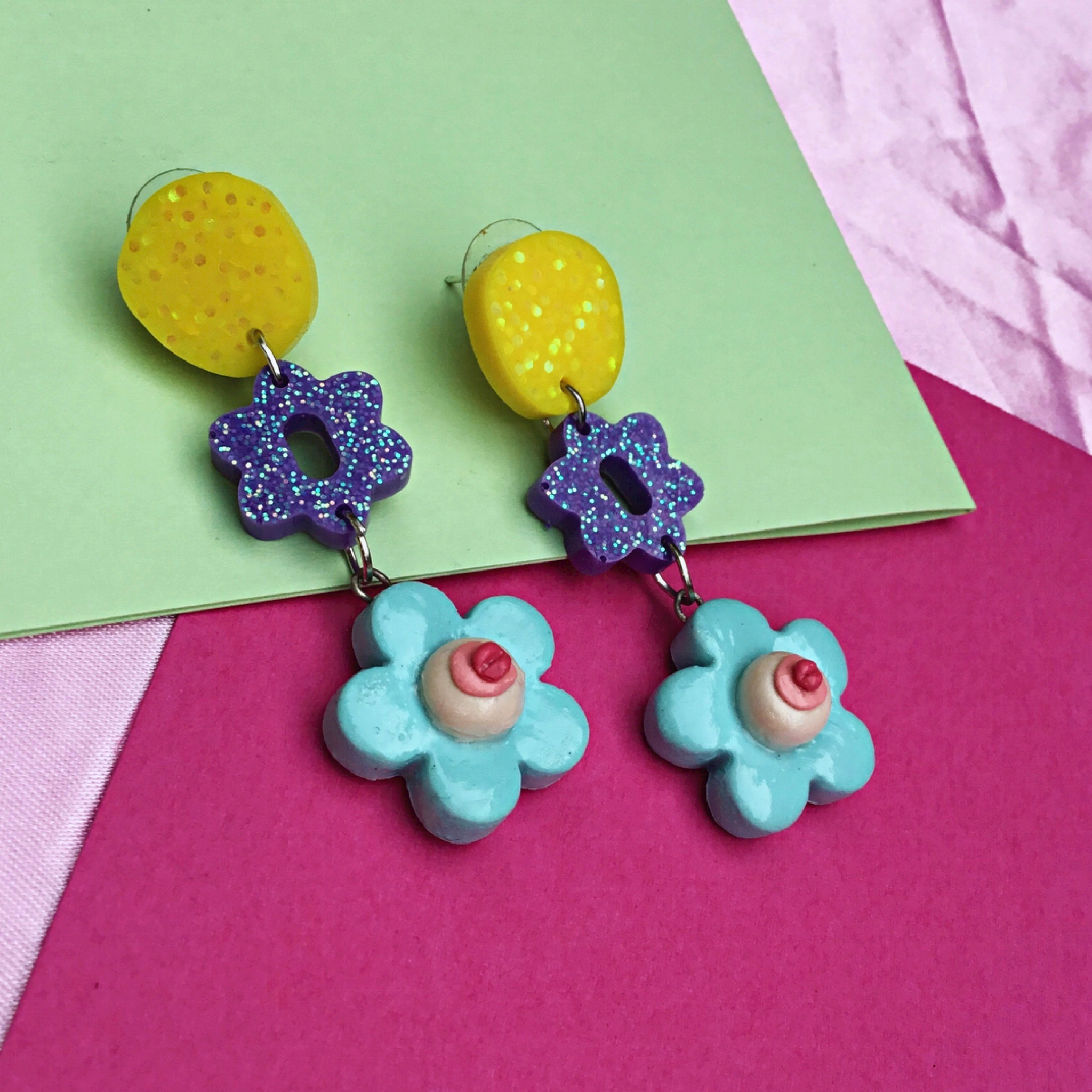 Daisy Titty Dangle Earrings