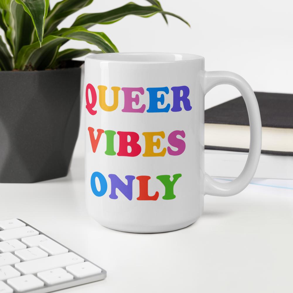 Queer Vibes Only Mug - Feminist Trash Store