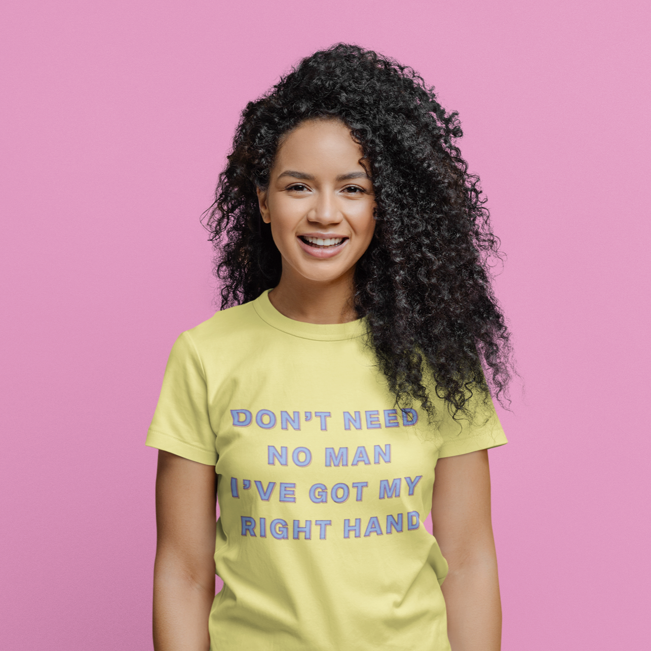 Don't Need No Man I've Got My Right Hand Unisex Feminist T-Shirt- Shop Women’s Rights T-shirts - Feminist Trash Store