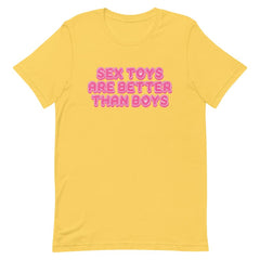 Sex Toys Are Better Than Boys Unisex Feminist T-Shirt - Shop Women’s Rights T-shirts - Feminist Trash Store - White