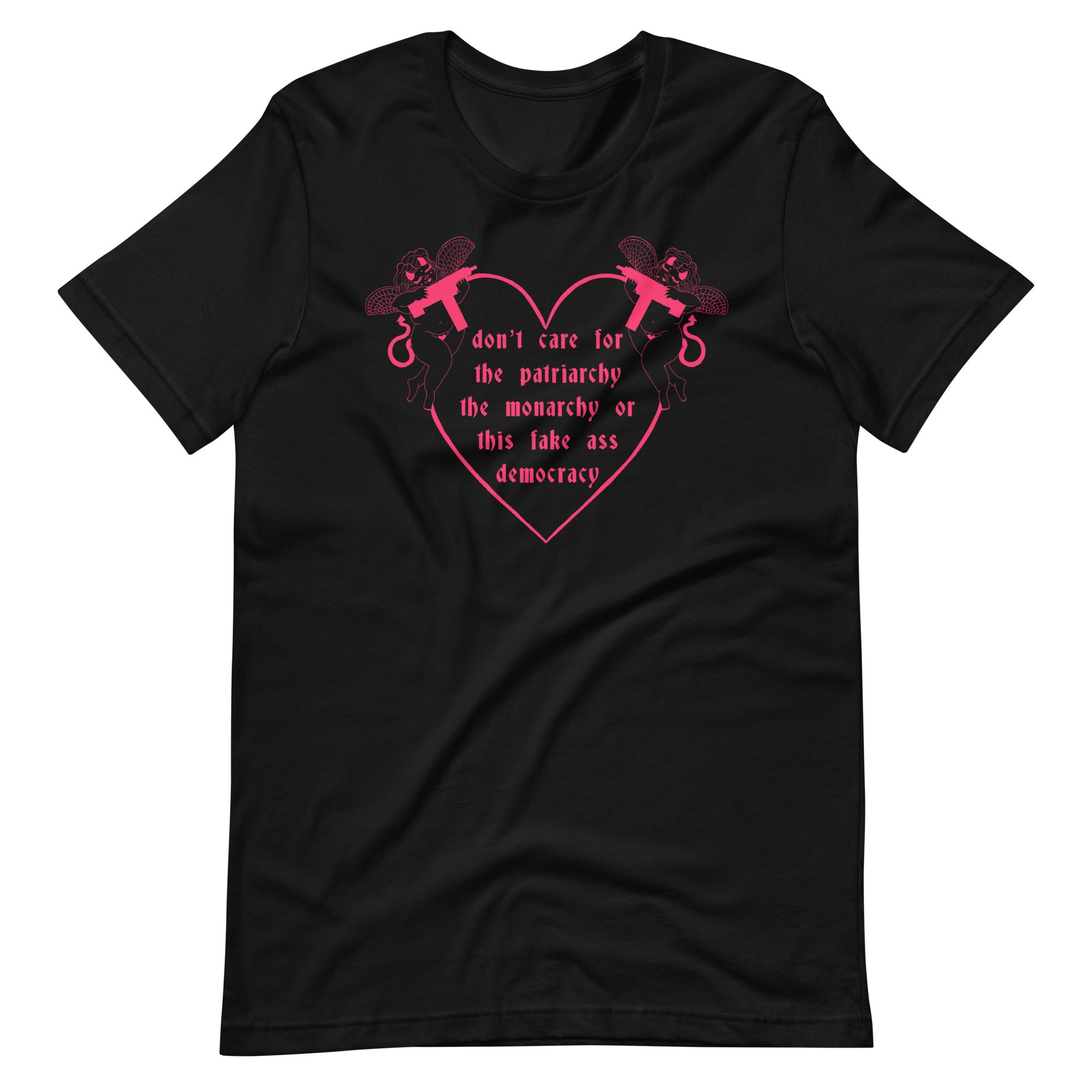 Don’t Care For The Patriarchy Unisex Feminist T-shirt - Shop Women’s Rights T-shirts - Feminist Trash Store - Black