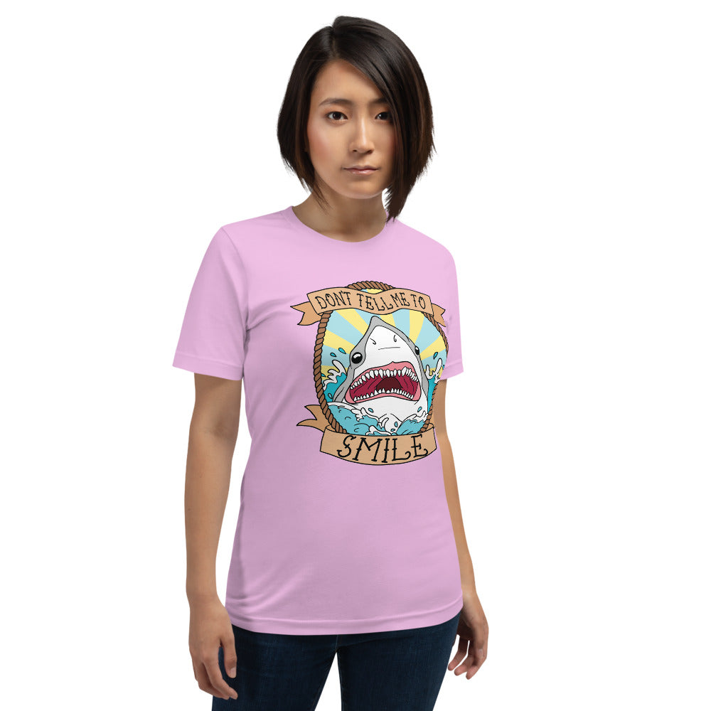 *Don't Tell Me To Smile Short-Sleeve Unisex T-Shirt - Feminist Trash Store