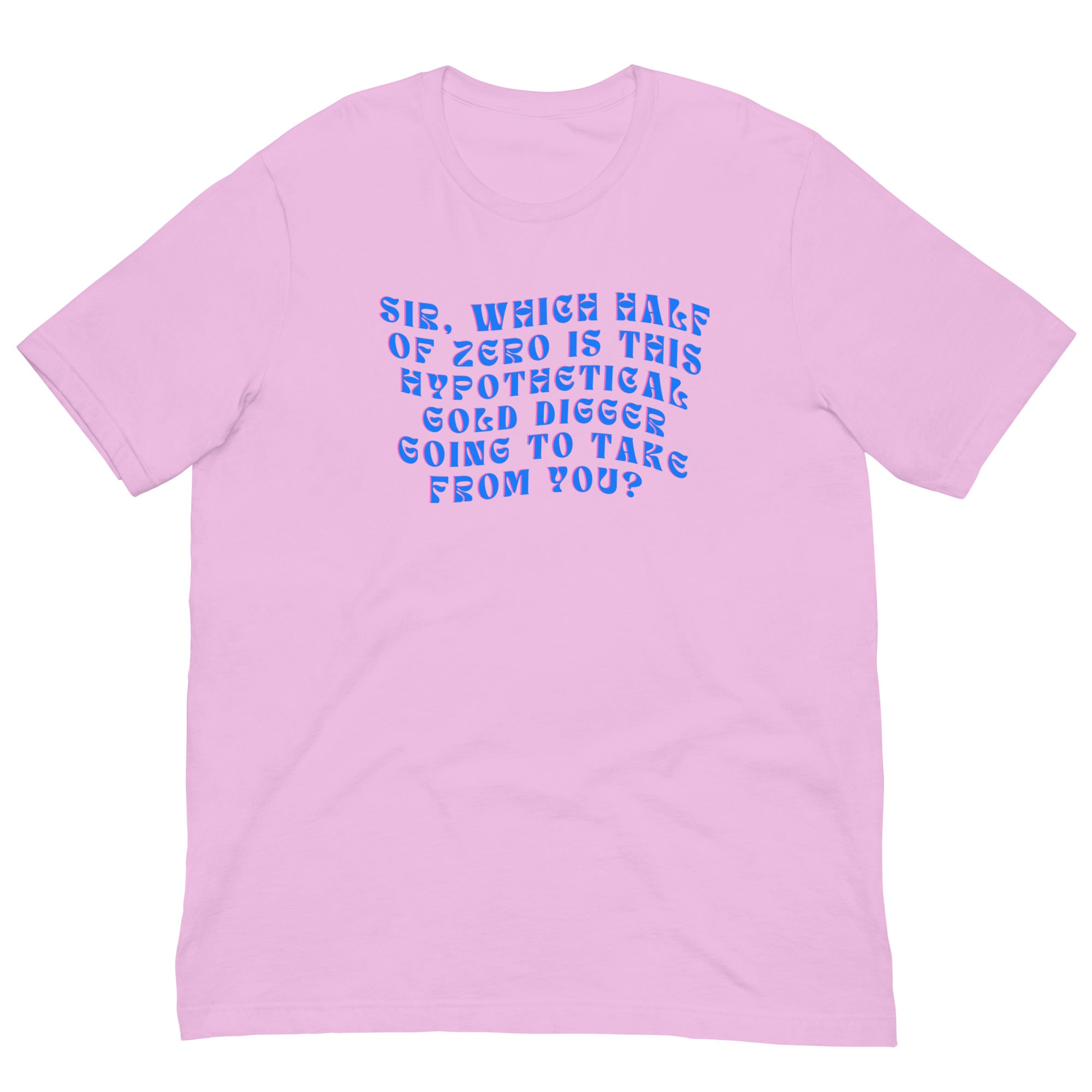 Which Half Of Zero Unisex Feminist T-shirt - Shop Women’s Rights T-Shirts - Feminist Trash Store - Lilac