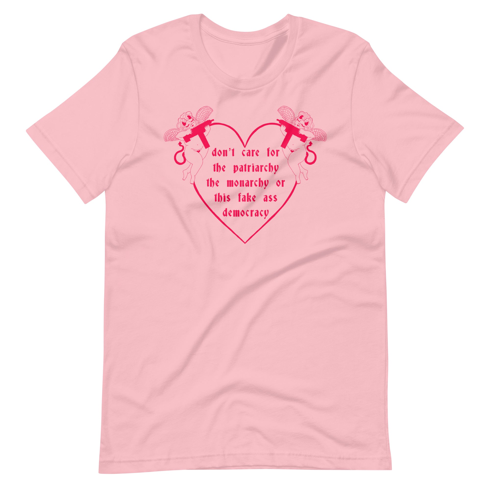 Don’t Care For The Patriarchy Unisex Feminist T-shirt - Shop Women’s Rights T-shirts - Feminist Trash Store - Pink