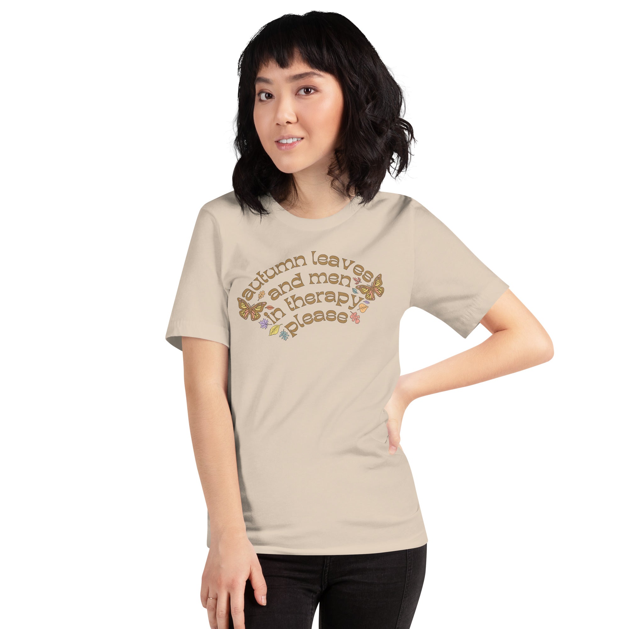Autumn Leaves And Men In Therapy Please Unisex t-shirt