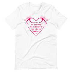 Don’t Care For The Patriarchy Unisex Feminist T-shirt - Shop Women’s Rights T-shirts - Feminist Trash Store - White