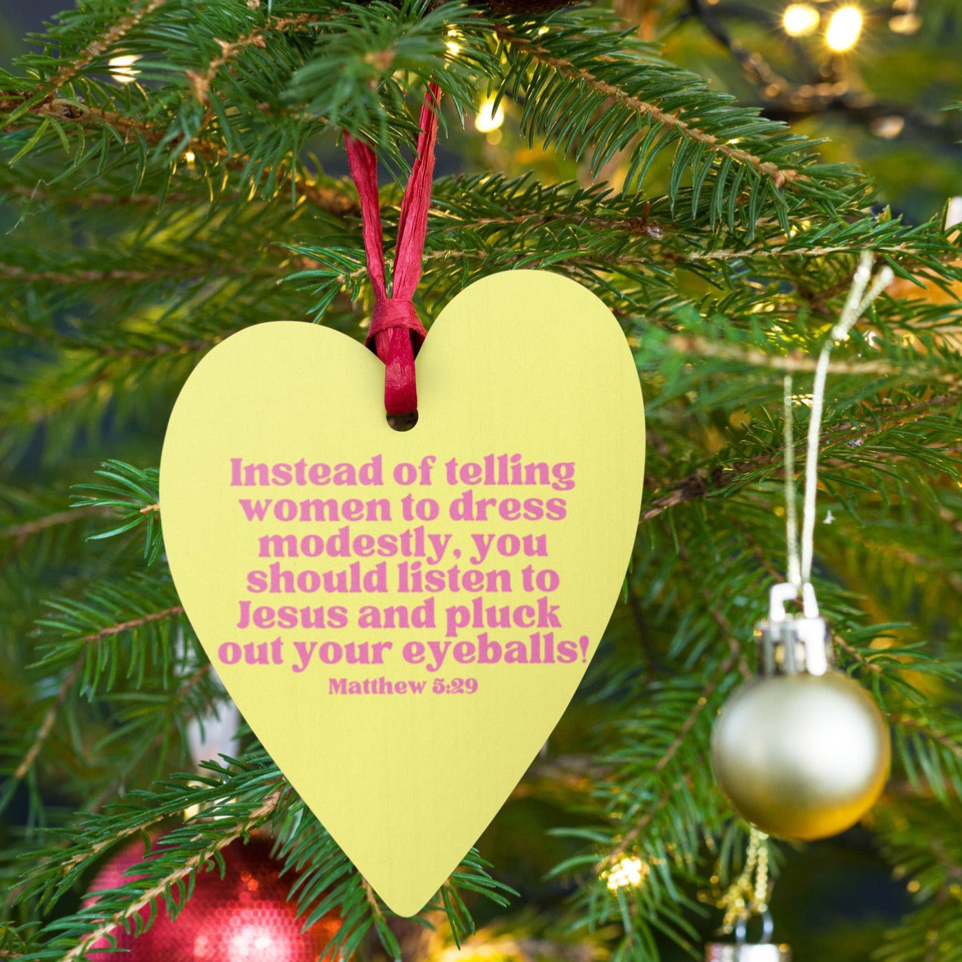 Listen To Jesus Wooden Ornament