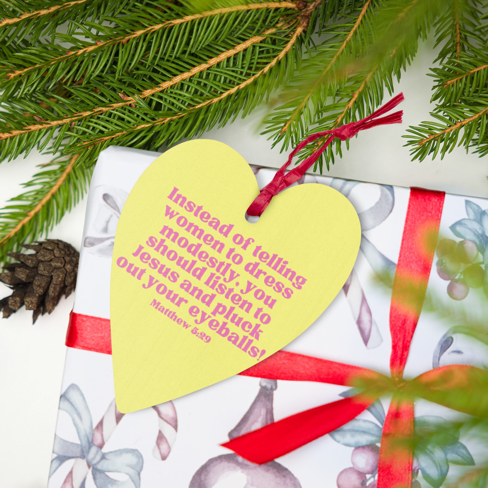 Listen To Jesus Wooden Ornament