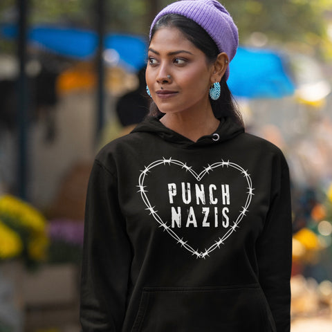 Punch Nazis Unisex Hoodie