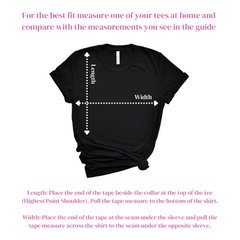 Feminist t-Shirt measuring guide