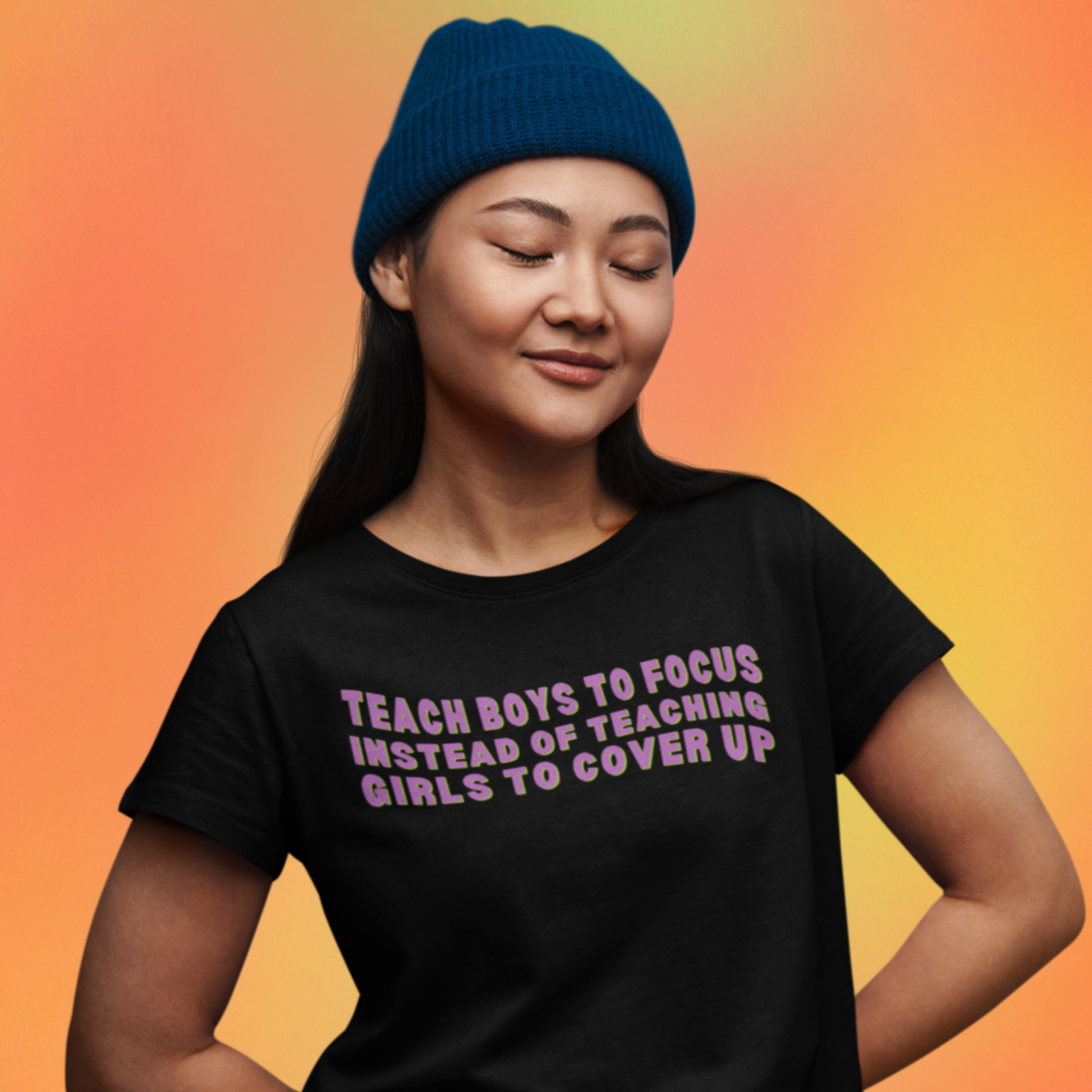 Teach Boys To Focus Unisex Feminist T-shirt - Shop Women’s Rights T-shirts - Feminist Trash Store