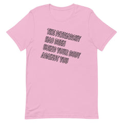 Bold Lilac Feminist Tee - "The Patriarchy Has Been Using Your Body Against You" - Shop Feminist T shirts