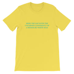 Seize The Day Unisex Feminist T-shirt - Feminist Trash Store - Shop Women’s Rights T-shirts - Yellow