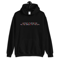 Empowering Black Feminist Hoodie - "Instead of Bothering Me, You Should Try Therapy" - Shop Feminist T Shirts