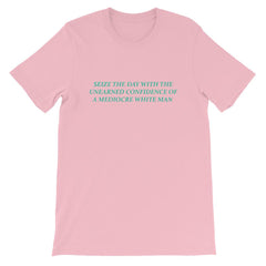 Seize The Day Unisex Feminist T-shirt - Feminist Trash Store - Shop Women’s Rights T-shirts - Pink