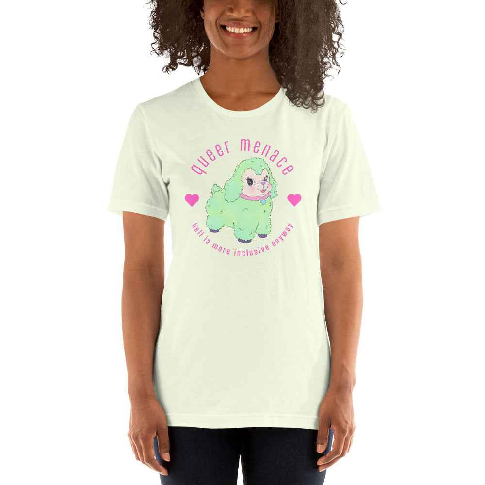 Queer Menace Unisex Pride T-shirt - Shop Feminist T-shirts - Feminist Trash Store - Oversized Women’s T-Shirt - Citron 