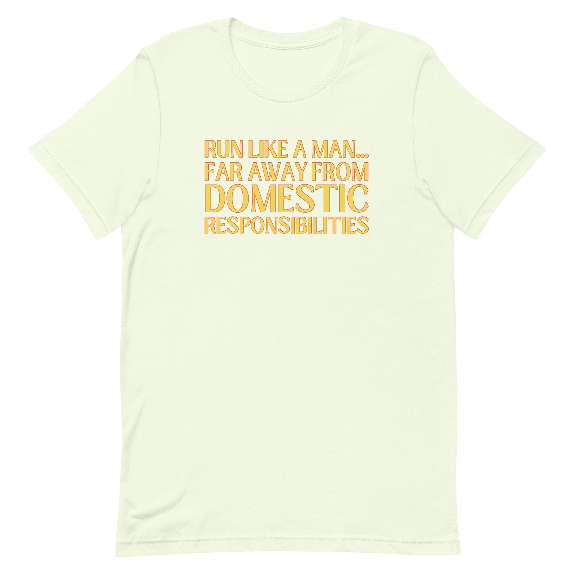 Run Like A Man Unisex Feminist t-shirt - Shop Women’s Rights T-shirts - Feminist Trash Store - Citron 