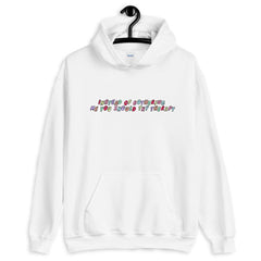 White Feminist Hoodie - "Instead of Bothering Me, You Should Try Therapy" - Shop Feminist Apparel