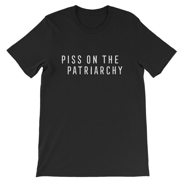 Piss On The Patriarchy Short-Sleeve Unisex Feminist T-Shirt - Feminist Trash Store - Shop Women’s T-shirts -Black