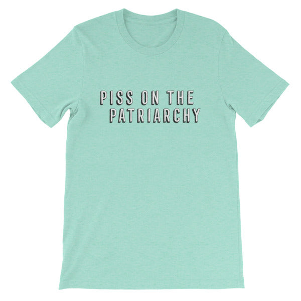 Piss On The Patriarchy Short-Sleeve Unisex Feminist T-Shirt - Feminist Trash Store - Shop Women’s T-shirts - Heather Mint
