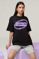 Abortion Is Freedom Unisex Feminist T-shirt Shop Women’s Rights T-shirts - Feminist Trash Store - Black Oversizes T-shirt 