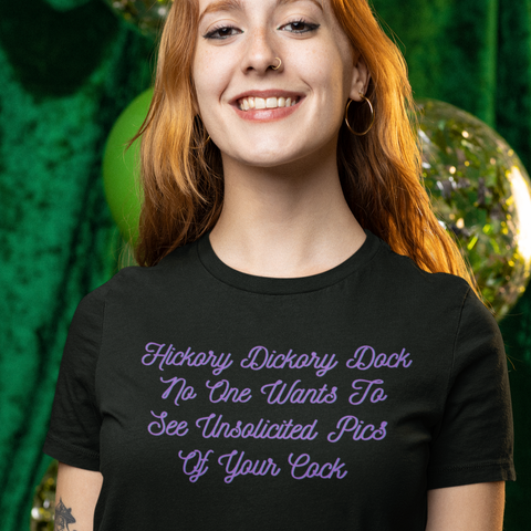 Hickory Dickory Dock Unisex Feminist T-shirt - Shop Women’s Rights T-shirts - Feminist Trash Store