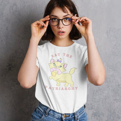 Eat The Patriarchy Unisex Feminist T-shirt - Shop Women’s Rights T-shirts - Feminist Trash Store - White Women’s T-shirt
