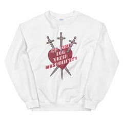 White Feminist Sweatshirt That Says No Time For Toxic Masculinity _ Shop Feminist Apparel