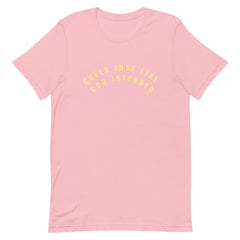 Queer Just Like God Intended Short-Sleeve Unisex Pride T-Shirt - Feminist Trash Store - Shop Pride T-shirts - Pink- Shop Pride Themed Shirts