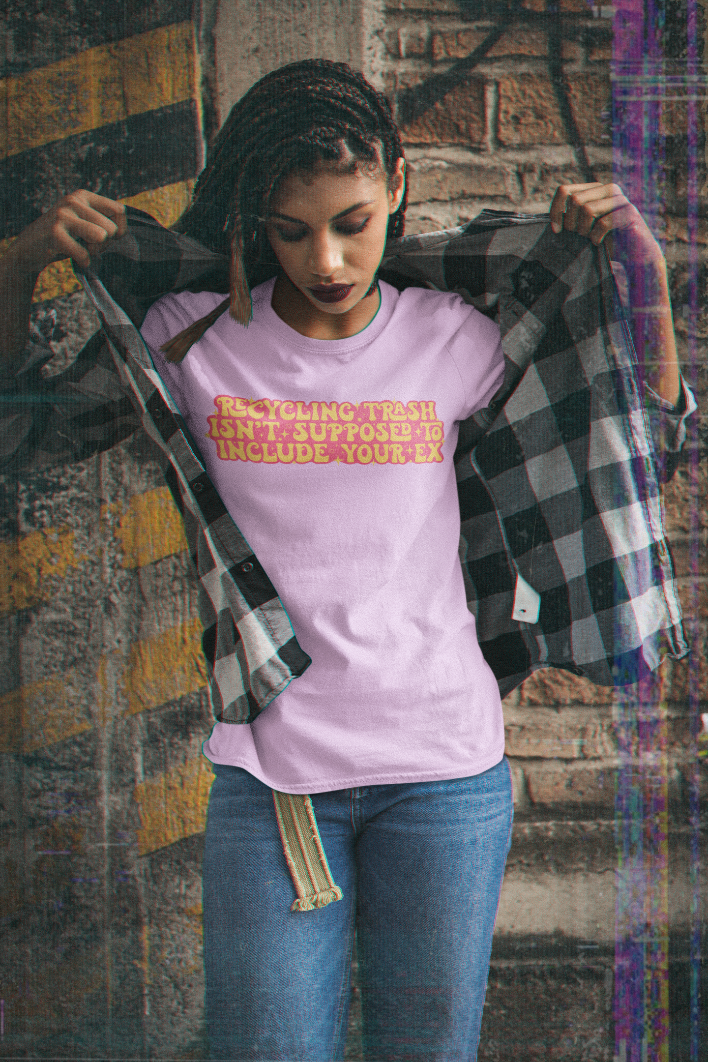 Recycling Trash Isn’t Supposed To Include Your Ex Unisex Feminist T-Shirt- Shop Women’s Rights T-shirts - Feminist Trash Store - Lilac Oversized Women’s T-shirt