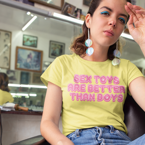 Sex Toys Are Better Than Boys Unisex Feminist T-Shirt - Shop Women’s Rights T-shirts - Feminist Trash Store