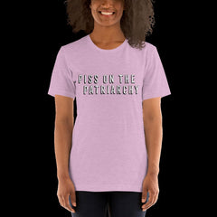 Piss On The Patriarchy Short-Sleeve Unisex Feminist T-Shirt - Feminist Trash Store - Shop Women’s T-shirts - Lilac Oversized Women’s T-shirt