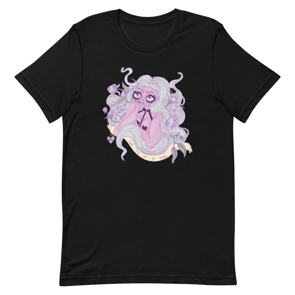 Don’t Tell Me To Smile Short-Sleeve Unisex Feminist T-Shirt - Feminist Trash Store - Shop Women’s Rights T-shirts - Black