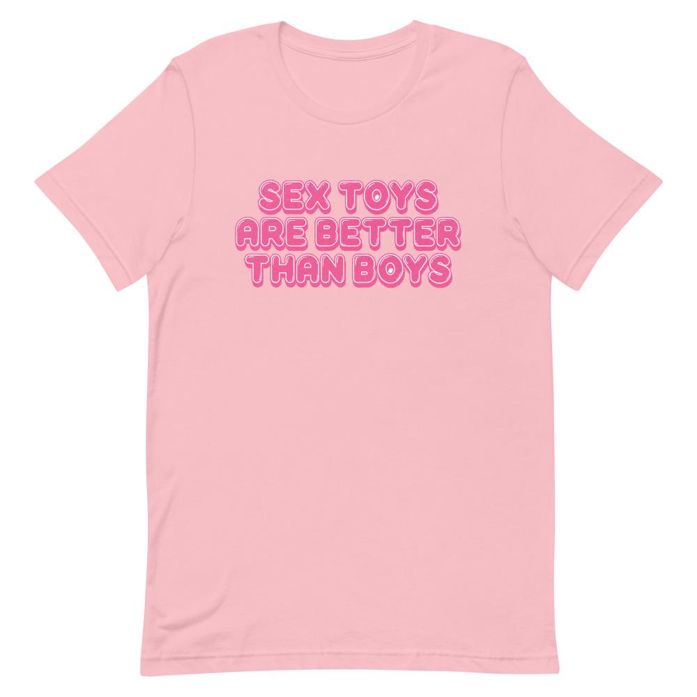 Sex Toys Are Better Than Boys Unisex Feminist T-Shirt - Shop Women’s Rights T-shirts - Feminist Trash Store - Pink