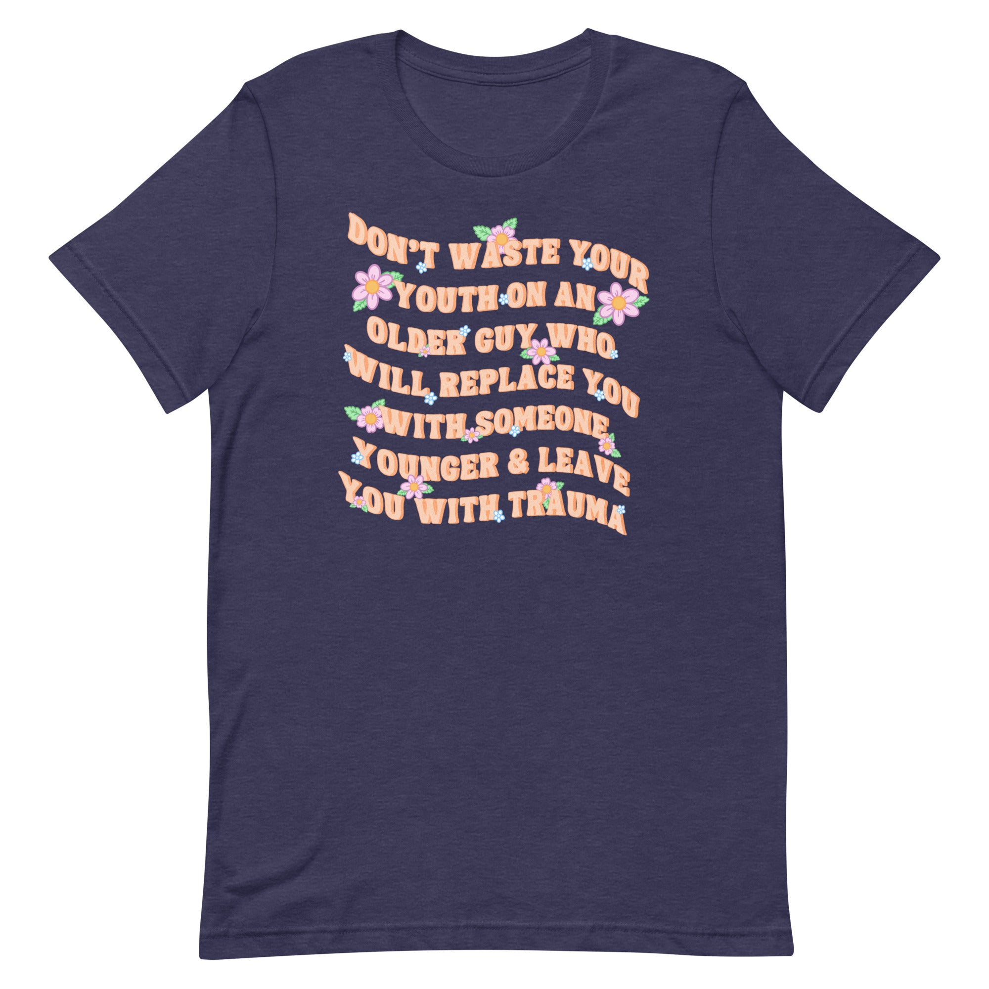 Don’t Waste Your Youth Unisex Feminist t-shirt - Shop Women’s Rights T-shirts - Feminist Trash Store - Heather Midnight