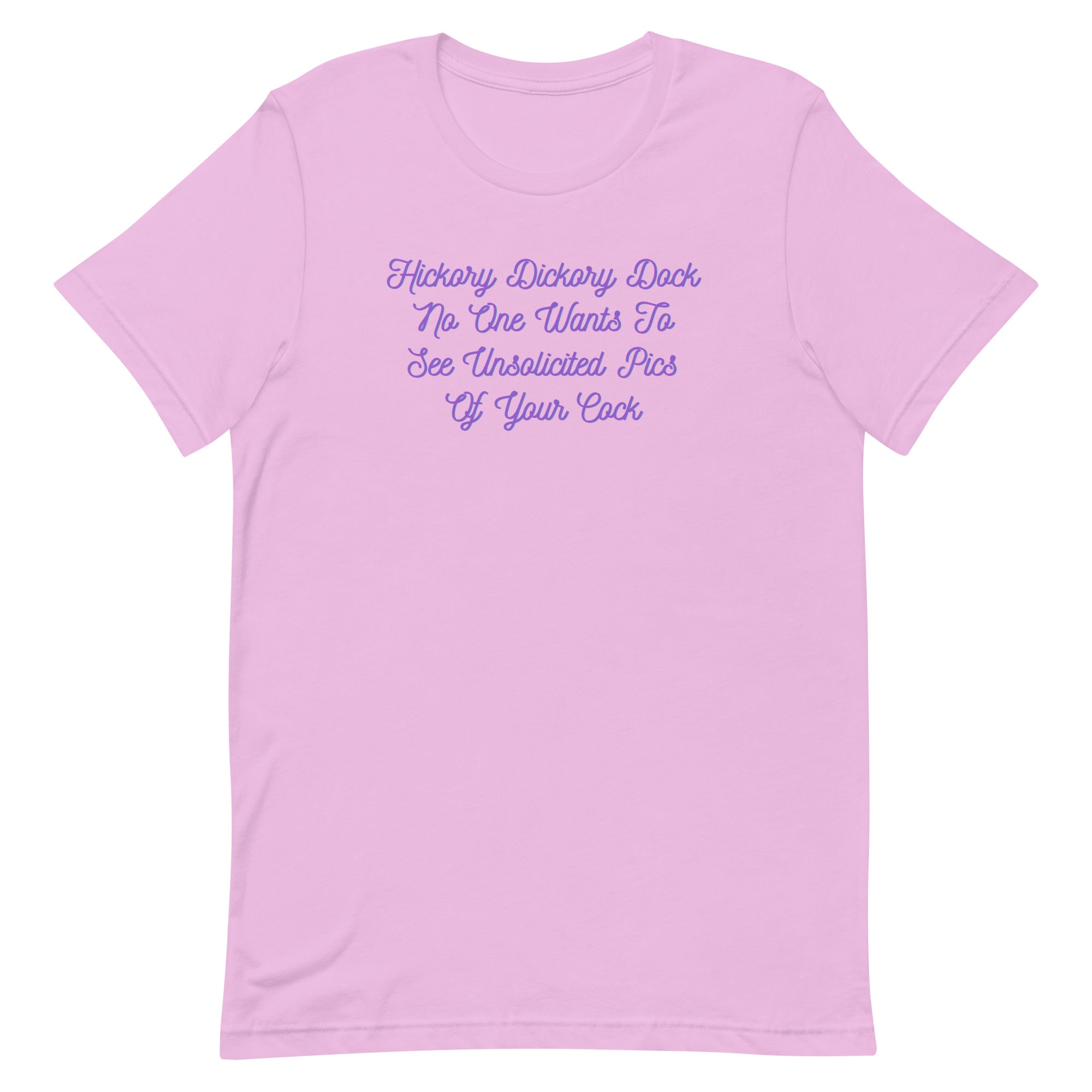 Hickory Dickory Dock Unisex Feminist T-shirt - Shop Women’s Rights T-shirts - Feminist Trash Store - Lilac 