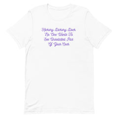 Hickory Dickory Dock Unisex Feminist T-shirt - Shop Women’s Rights T-shirts - Feminist Trash Store - White
